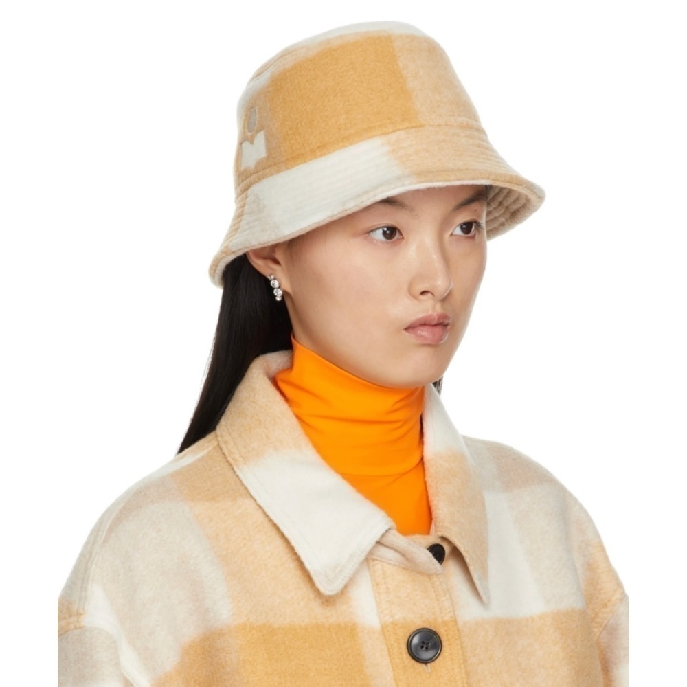 NWT Isabel Marrant Haley Bucket Hat Wool Blend Tan Beige Size M